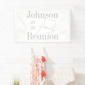 Gepersonaliseerde minimale moderne familie reünie spandoek (Insitu)