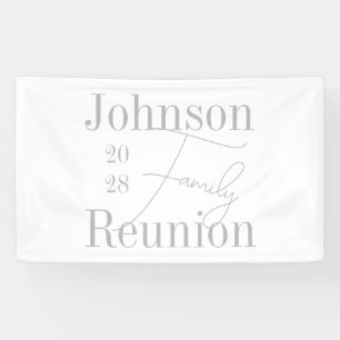 Gepersonaliseerde minimale moderne familie reünie spandoek