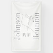 Gepersonaliseerde minimale moderne familie reünie spandoek (Verticaal)