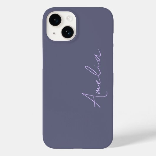 Gepersonaliseerde minimale moderne Paarse Case-Mate iPhone Case (Achterkant)