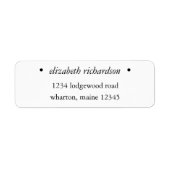 Gepersonaliseerde minimalist-1 W&B Etiket (Voorkant)