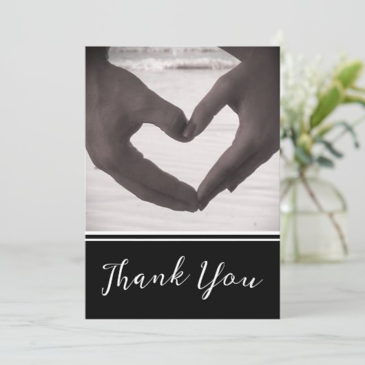 Gepersonaliseerde minimalistisch Bedankt voor je b (Staand voorkant)