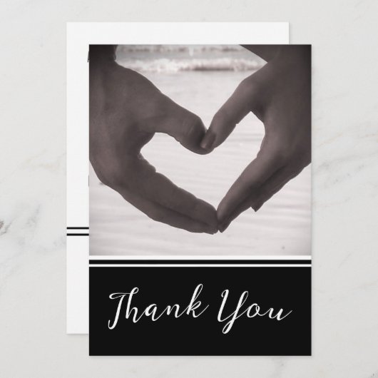 Gepersonaliseerde minimalistisch Bedankt voor je b (Voorkant / Achterkant)
