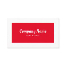 Gepersonaliseerde minimalistisch Real Estate Red