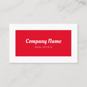 Gepersonaliseerde minimalistisch Real Estate Red Visitekaartje