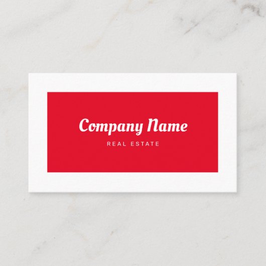 Gepersonaliseerde minimalistisch Real Estate Red Visitekaartje (Voorkant)