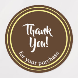 Gepersonaliseerde minimalistische bedanktekst labels