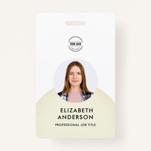 gepersonaliseerde minimalistische bedrijfsmedewerk badge (Voorkant)