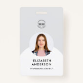gepersonaliseerde minimalistische bedrijfsmedewerk badge (Voorkant)
