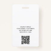 gepersonaliseerde minimalistische bedrijfsmedewerk badge (Achterkant)
