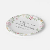 Gepersonaliseerde minimalistische bloemenfeest Wat Papieren Bordje (Gekanteld)