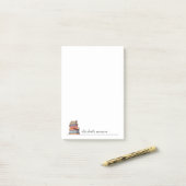 Gepersonaliseerde Minimalistische Boekliefhebbers Post-it® Notes (Op bureau)