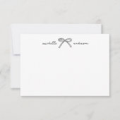 Gepersonaliseerde minimalistische boognaam notitiekaartje (Voorkant)