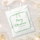 Gepersonaliseerde Minimalistische Bow Design Kerst Bedankzakje (Geknipt)