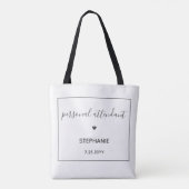 Gepersonaliseerde minimalistische chique persoonli tote bag (Achterkant)