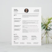 Gepersonaliseerde minimalistische Clean Resume-Sja (Staand voorkant)