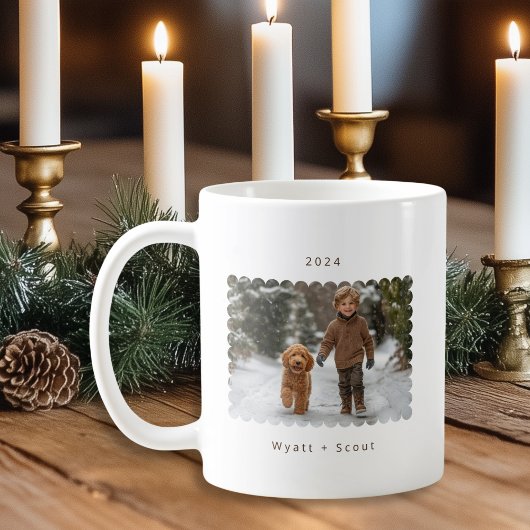 Gepersonaliseerde minimalistische eenvoudige gesch koffiemok