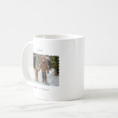 Gepersonaliseerde minimalistische eenvoudige gesch koffiemok (Voorkant links)