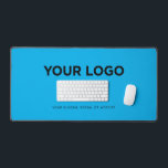 Gepersonaliseerde minimalistische eenvoudige Logo  Bureaumat<br><div class="desc">Gepersonaliseerde minimalistische eenvoudige Logo en tekst lichtblauw of elke kleur Desk Mat Verbeter uw bedrijfswerkruimte met behulp van onze ergonomische en minimalistische Business Logo Desk Mat. Met deze stijlvolle, moderne en professionele bureaumat kunt u uw kantoor op een unieke manier personaliseren. Voeg corporate logo, naam, beroep of een gepersonaliseerde tekst...</div>