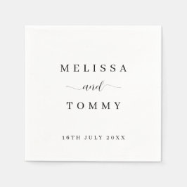 Gepersonaliseerde minimalistische eenvoudige stijl servet