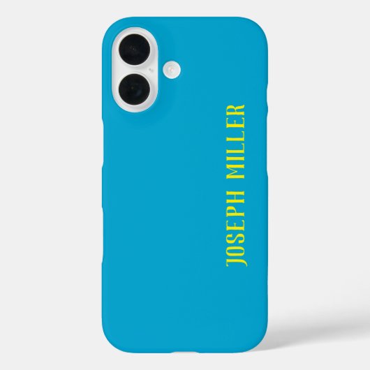 Gepersonaliseerde minimalistische, elegante blauw Case-Mate iPhone case (Achterkant)