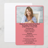 Gepersonaliseerde minimalistische foto Uitvaart Kaart (Voorkant / Achterkant)