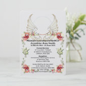 Gepersonaliseerde minimalistische foto Uitvaart Kaart (Staand voorkant)