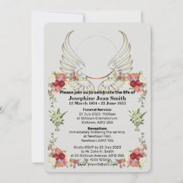 Gepersonaliseerde minimalistische foto Uitvaart Kaart