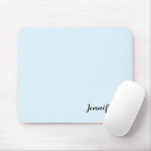 Gepersonaliseerde minimalistische Girly Pastel Blu Muismat (Met muis)