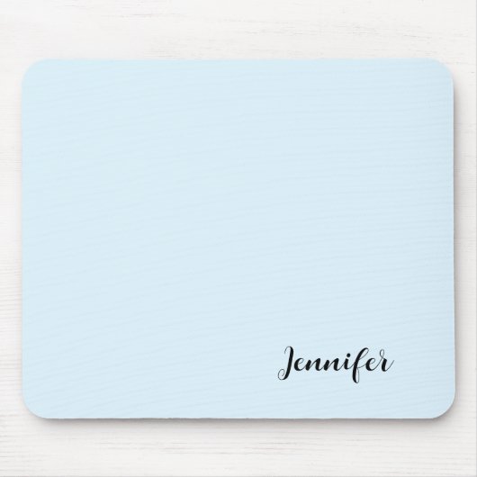 Gepersonaliseerde minimalistische Girly Pastel Blu Muismat (Voorkant)