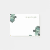 Gepersonaliseerde minimalistische groene Waterverf Post-it® Notes (Voorkant)