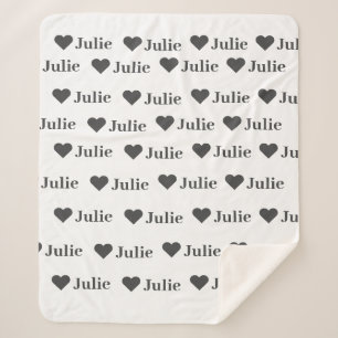 Gepersonaliseerde minimalistische hart deken