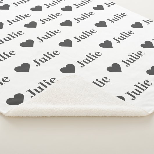 Gepersonaliseerde minimalistische hart deken (3/4)