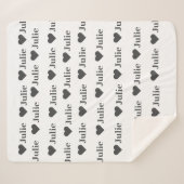 Gepersonaliseerde minimalistische hart deken (Voorkant (horizontaal))