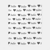 Gepersonaliseerde minimalistische hart deken (Voorkant)