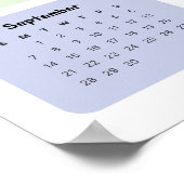 Gepersonaliseerde Minimalistische Jaarplanner Kale Poster (Hoek)