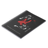 Gepersonaliseerde minimalistische Japanse Koi Fish Notitieboek (Linkerzijde)