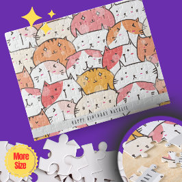 Gepersonaliseerde minimalistische kattenpuzzel - 8 legpuzzel