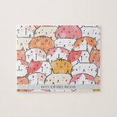 Gepersonaliseerde minimalistische kattenpuzzel - 8 legpuzzel (Horizontaal)