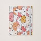 Gepersonaliseerde minimalistische kattenpuzzel - 8 legpuzzel (Verticaal)