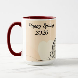 Gepersonaliseerde Minimalistische Konijn Koffie Mok