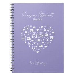 Gepersonaliseerde minimalistische lavendel voor ve notitieboek