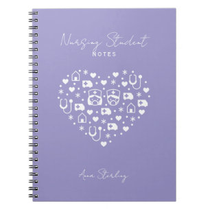 Gepersonaliseerde minimalistische lavendel voor ve notitieboek