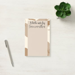 Gepersonaliseerde minimalistische lineart bloemen post-it® notes