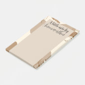 Gepersonaliseerde minimalistische lineart bloemen post-it® notes (Schuin)