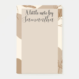 Gepersonaliseerde minimalistische lineart bloemen post-it® notes