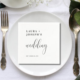 Gepersonaliseerde minimalistische moderne elegante servet