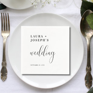 Gepersonaliseerde minimalistische moderne elegante servet