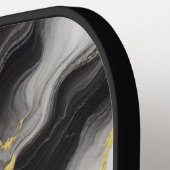 Gepersonaliseerde minimalistische moderne zwart go pickleball paddle (Links Detail)