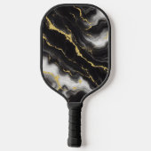 Gepersonaliseerde minimalistische moderne zwart go pickleball paddle (Achterkant)